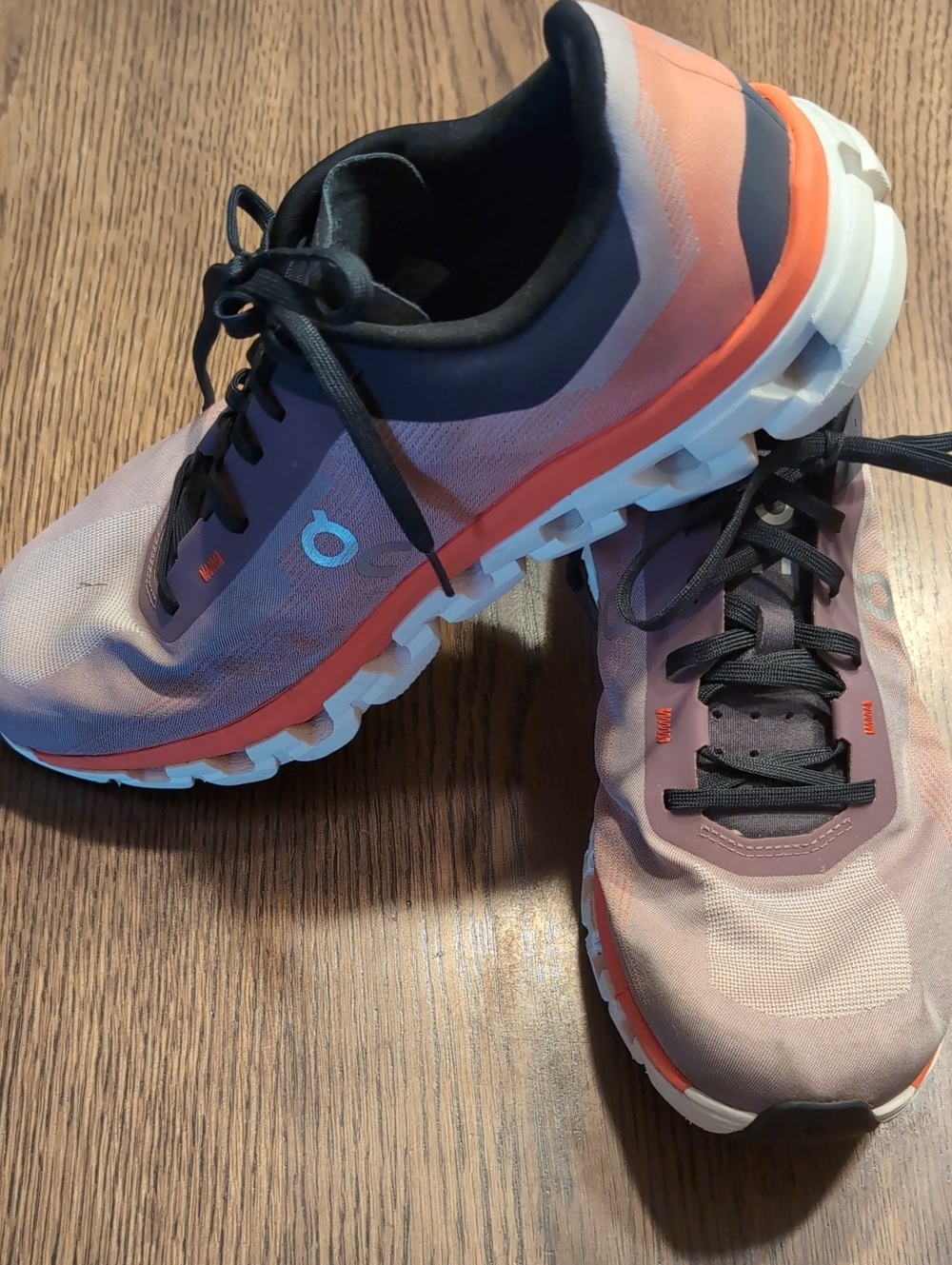 On Cloud US 10 Women's Athletic Shoes - Orange, Tan, with Black